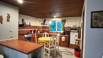 Family Apartment, 2 Bedrooms, Garden View | Private kitchen | Full-size fridge, oven, toaster, blender