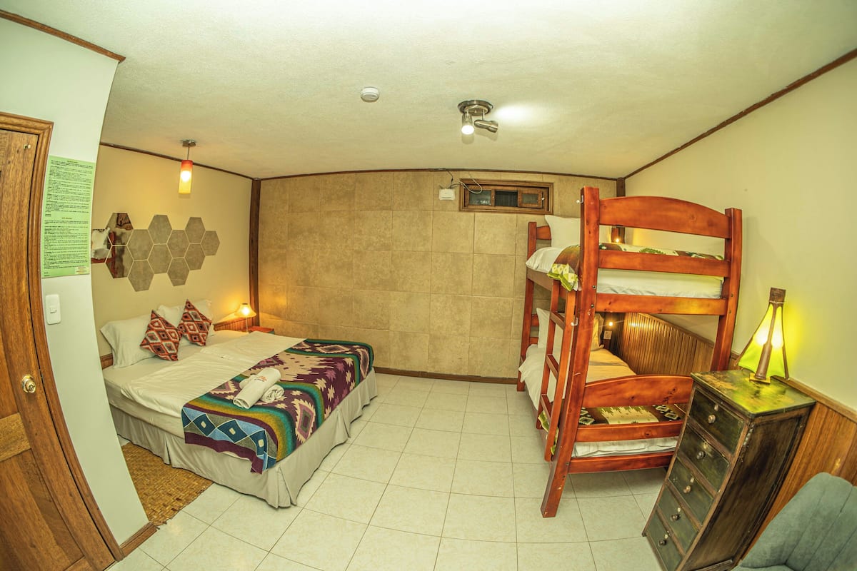 Family Quadruple Room, Shared Bathroom, Mezzanine | 1 bedroom, premium bedding, down comforters, pillowtop beds