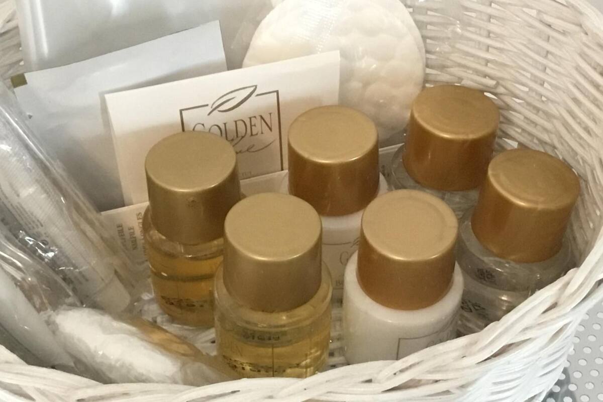 shower, free toiletries, hair dryer, slippers