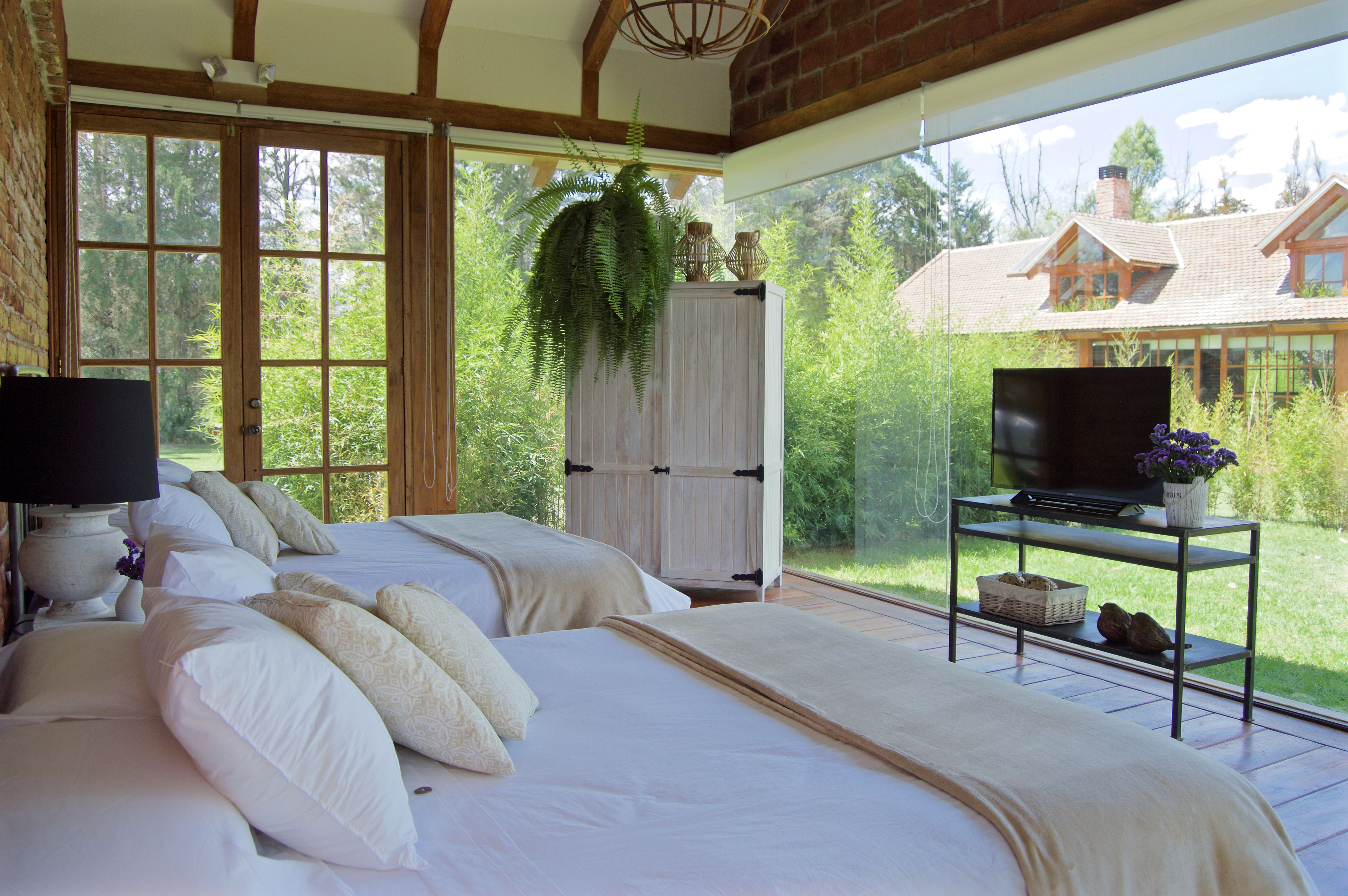 Deluxe Double Room, Garden View, Garden Area | Frette Italian sheets, premium bedding, down comforters, pillowtop beds