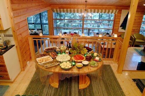 House, 3 Bedrooms, Sauna | In-room dining