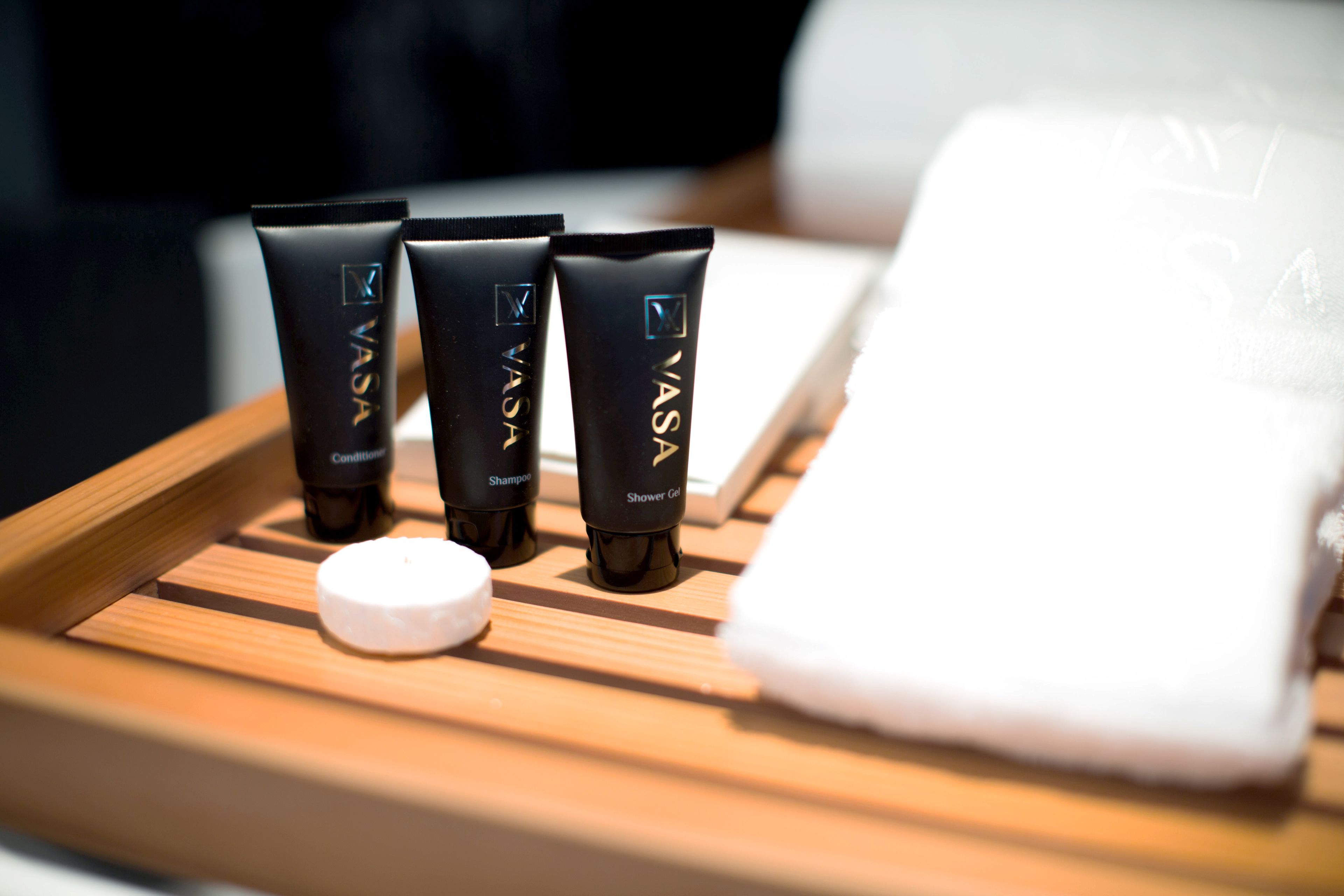 free toiletries, hair dryer, bathrobes, slippers