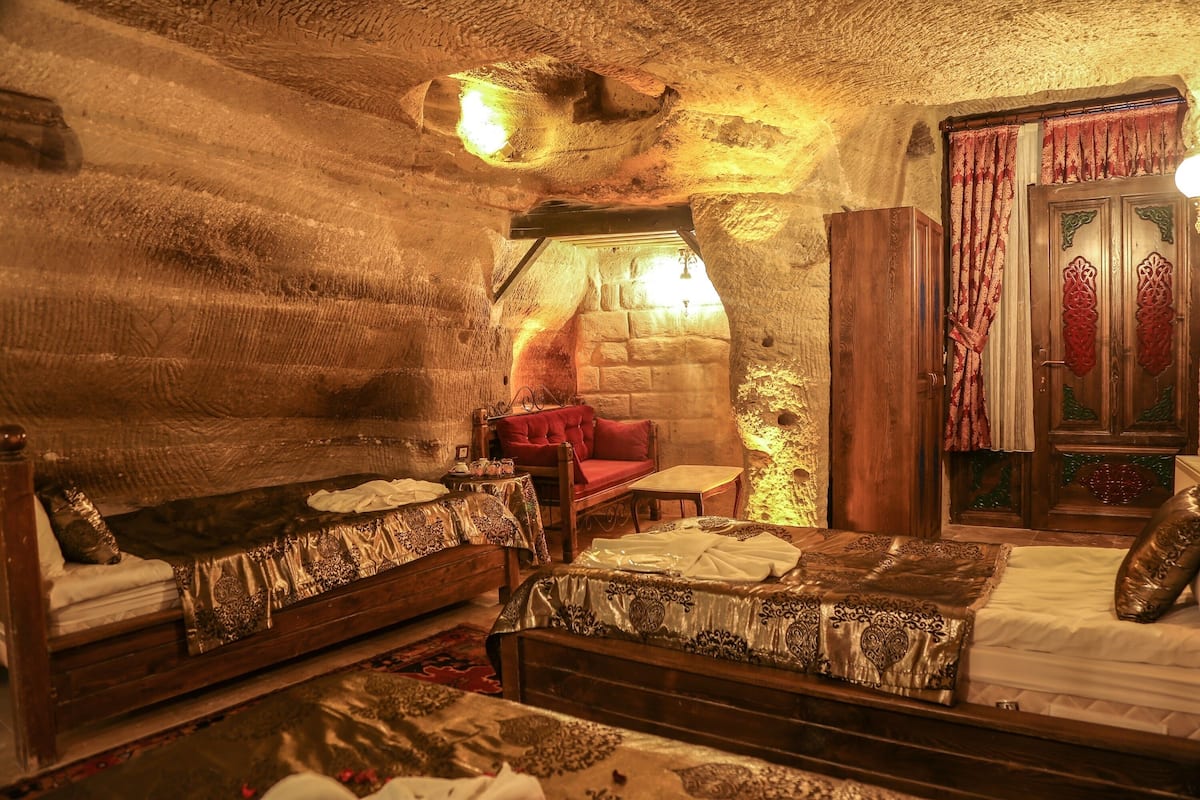 (104) Deluxe Cave Suite | Egyptiske bomuldslagner, premium-sengetøj, dundyner