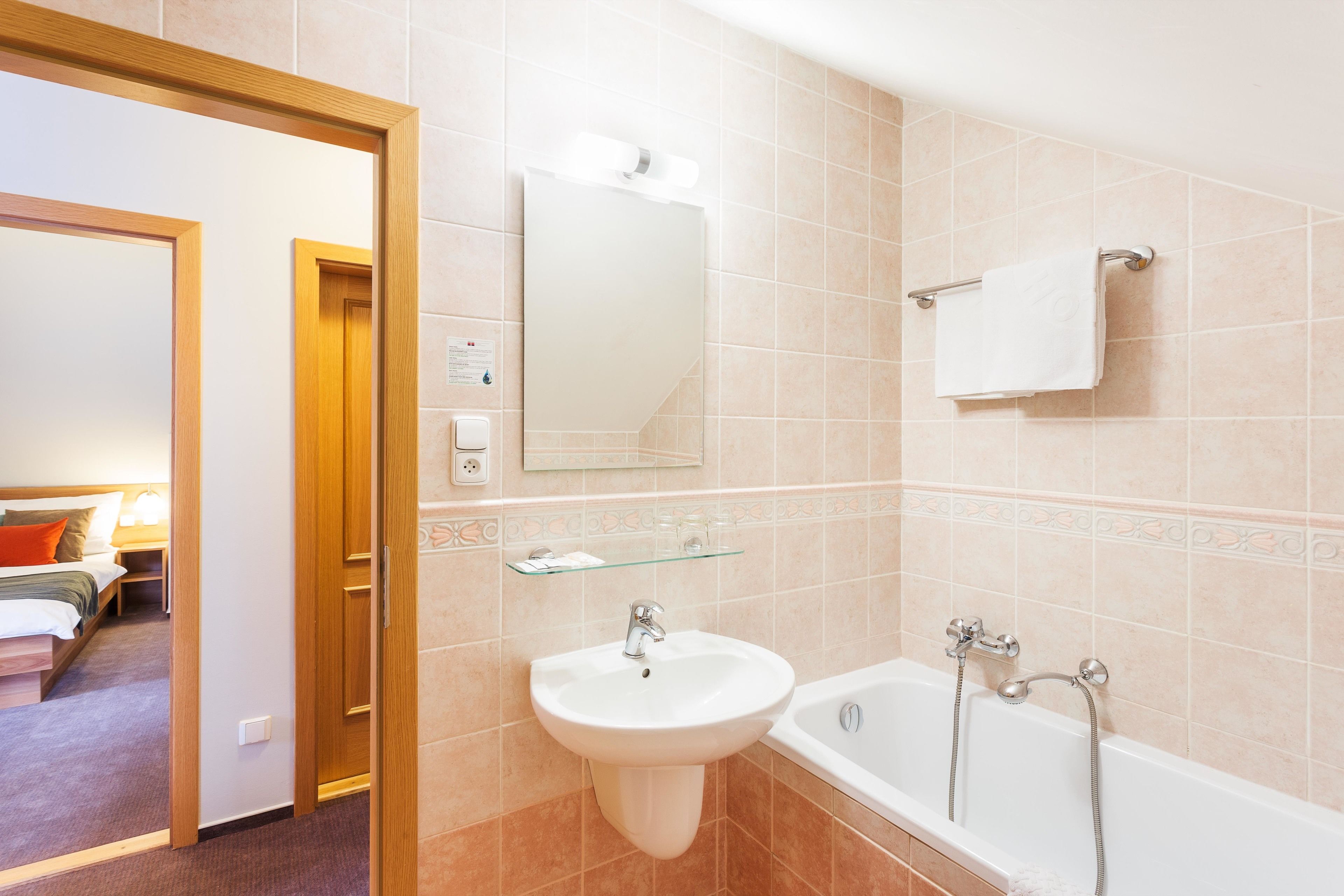 free toiletries, hair dryer, towels, soap