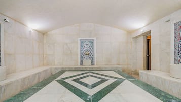 Sauna, Turkish bath/hammam, body treatments, hot stone massages