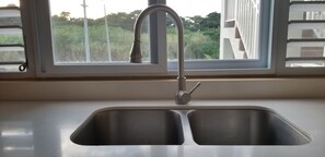 Family Condo, 2 Bedrooms, Garden View, Garden Area | Bathroom sink - Oceanic View Apartment at Fern Court (St. Ann's Bay)