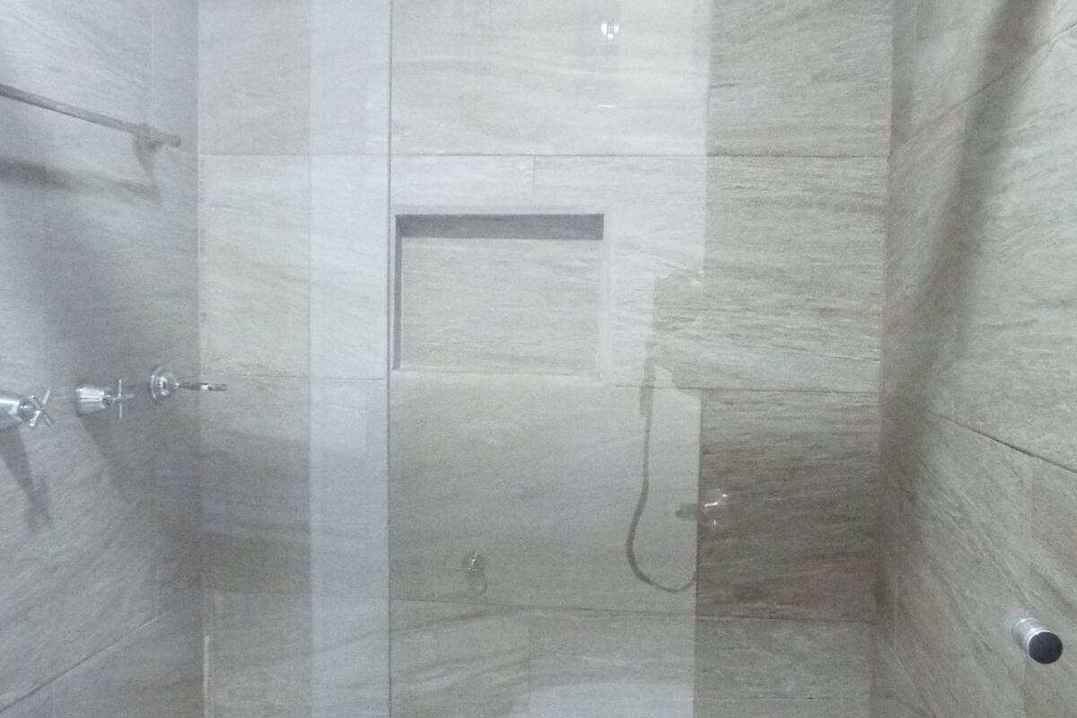 double room, 2 double beds | bathroom | shower, free toiletries, hair dryer, towels