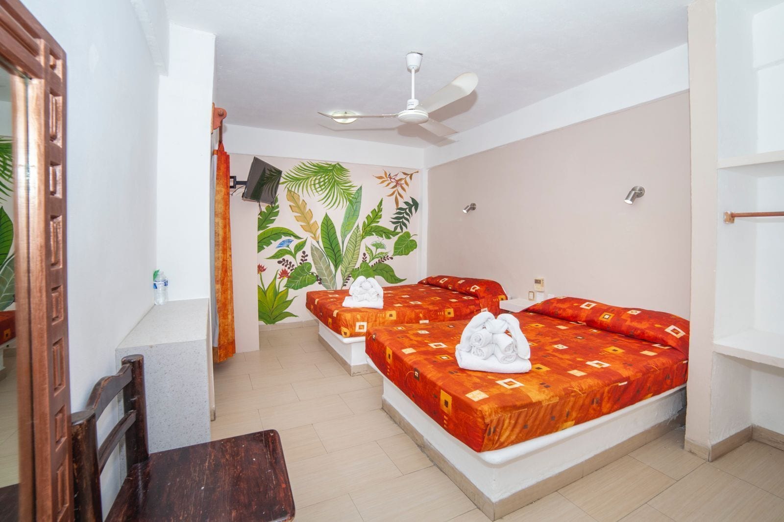 double room, 2 double beds | iron/ironing board, free wifi