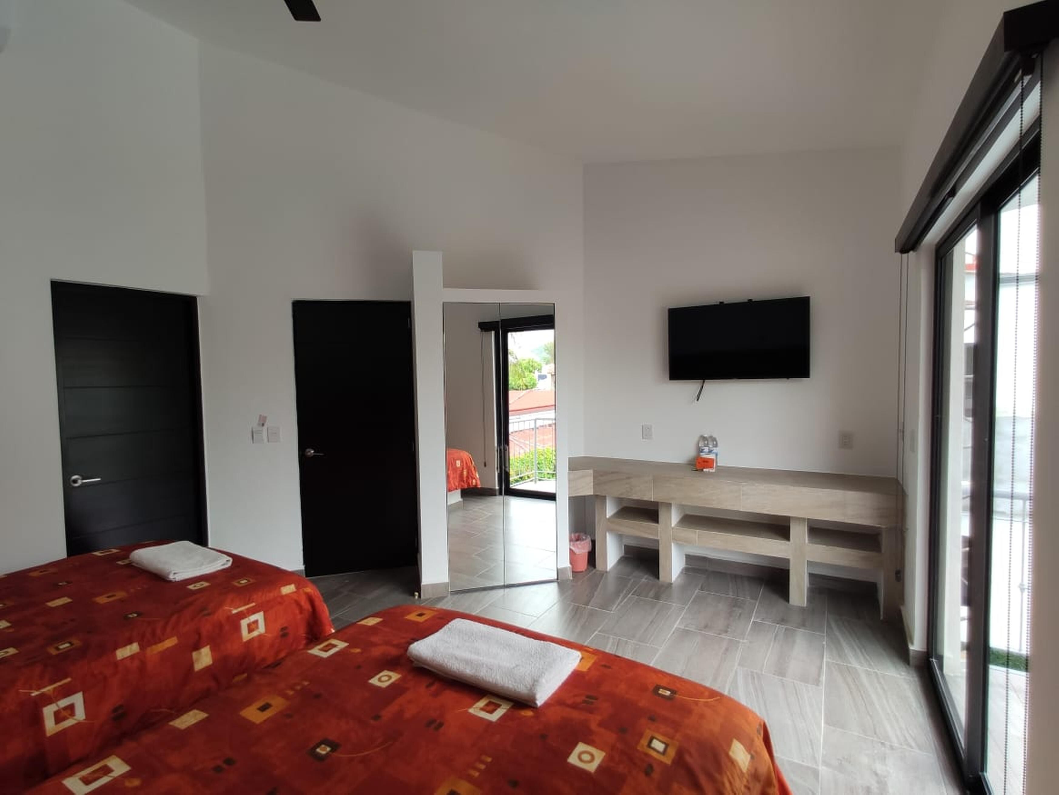 double room, 2 double beds | iron/ironing board, free wifi