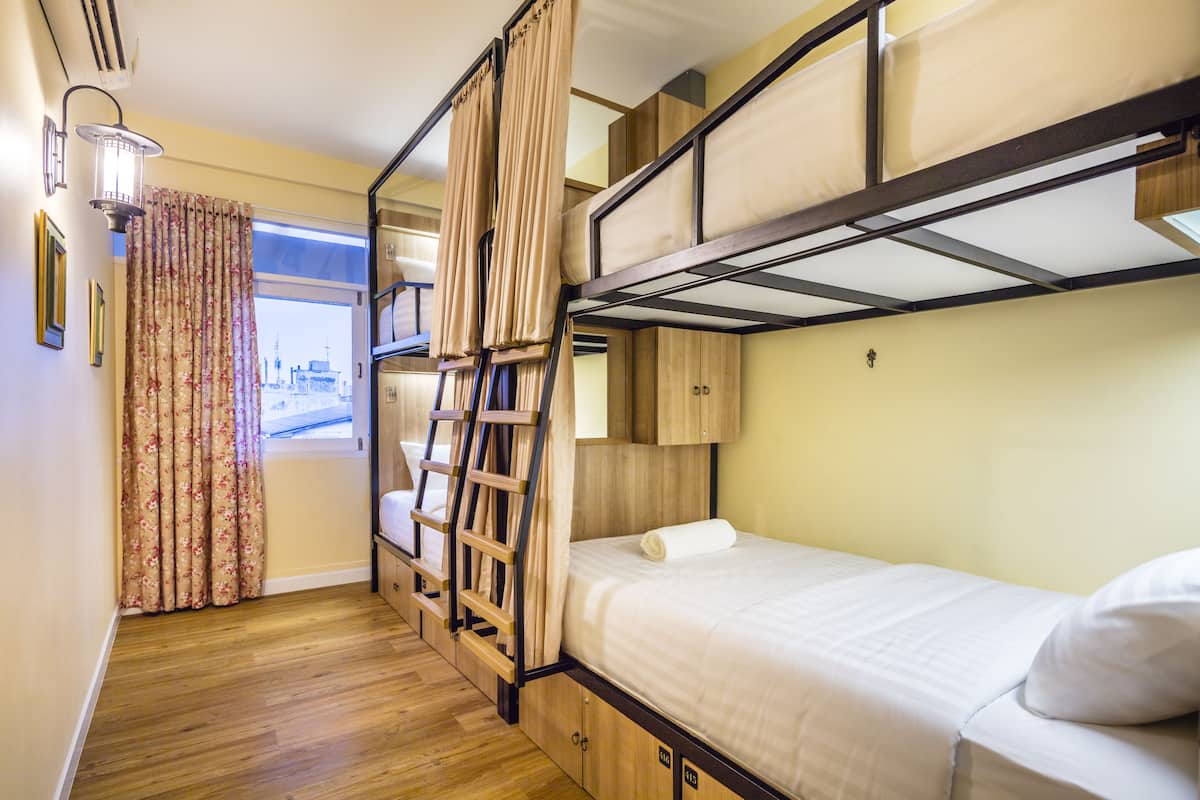 Premium bedding, blackout curtains, free WiFi, bed sheets