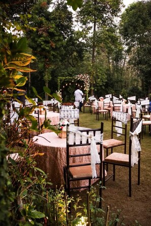 Outdoor wedding area