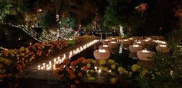 Outdoor wedding area