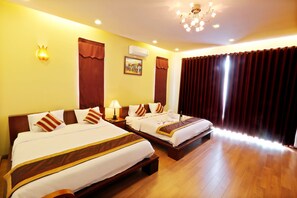 Family Twin Room, Pool View | Minibar, desk, blackout drapes, free WiFi - Well-To-Do Villa (Da Nang)