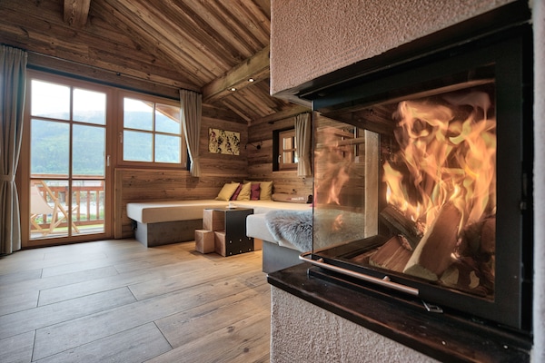 Flachbildfernseher, Kamin