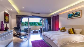 Condo, 1 Bedroom, Pool View | 1 bedroom, in-room safe, desk, iron/ironing board