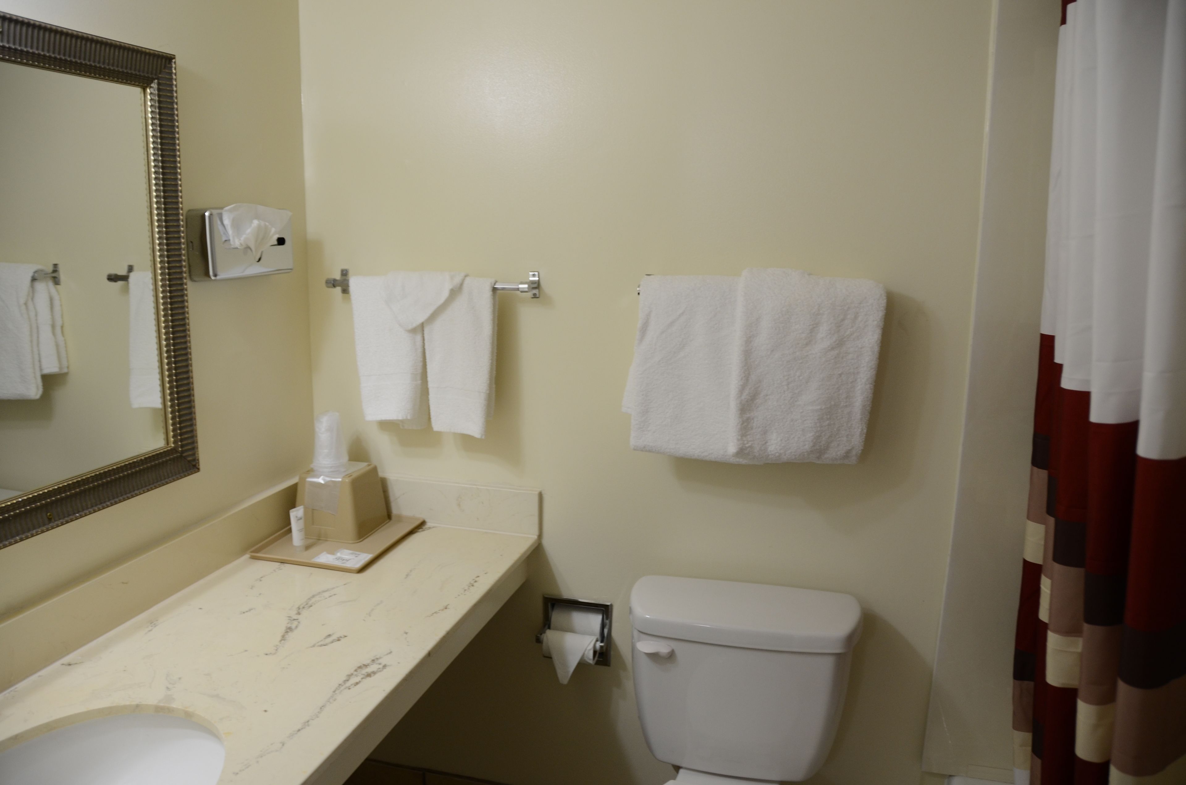 standard room, 1 king bed, smoking | bathroom | combined shower/bathtub, free toiletries, towels