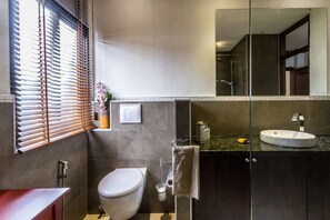 Apartment, 1 Schlafzimmer, Stadtblick | Badezimmer | Dusche, kostenlose Toilettenartikel, Handtücher