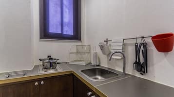 Apartment, 1 Bedroom, City View | Private kitchen | Fridge, microwave, coffee/tea maker