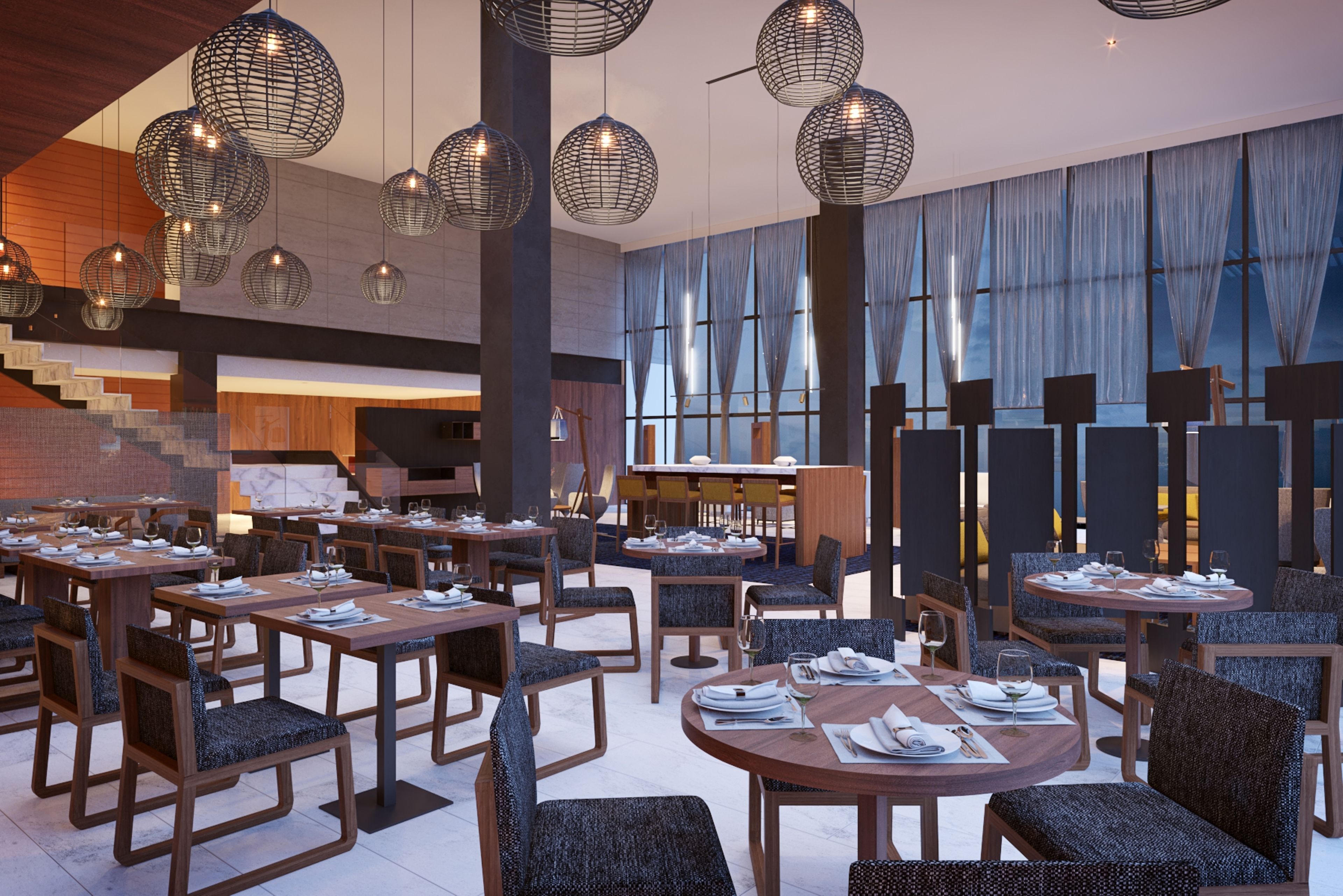 breakfast, lunch, dinner served; international cuisine