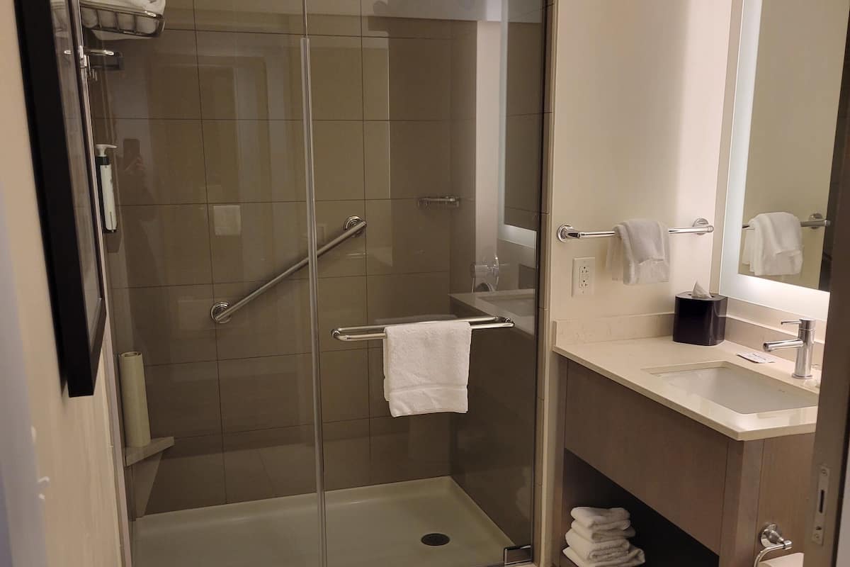 Vòi sen phun mưa, đồ dùng nhà tắm được thiết kế riêng, máy sấy tóc