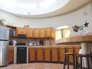 Comfort Apartment, 2 Bedrooms, Courtyard View | Private kitchen | Fridge, microwave, coffee/tea maker - Costa del Mar 57 2 Bedroom Apartment By Seaside San Carlos (San Carlos)