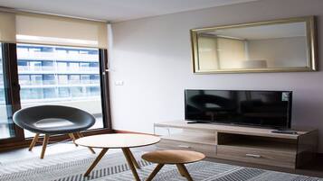 42-inch LED TV with cable channels, TV