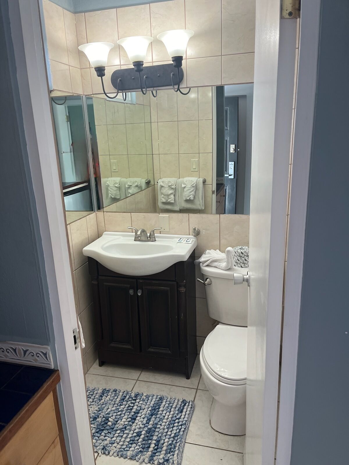 deluxe suite, multiple beds, kitchenette, courtyard view | bathroom | shower, free toiletries, hair dryer, towels