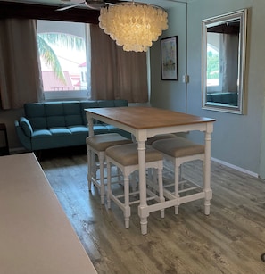 Business Suite, 1 King Bed, Kitchen, Courtyard View | Living area | 43-inch Smart TV with digital channels, TV, streaming services - The Frederiksted Hotel (Frederiksted)