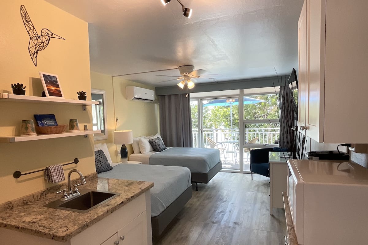 Waterfront Double with Balcony | 1 bedroom, iron/ironing board, free WiFi, bed sheets