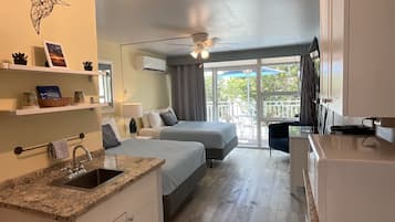 Waterfront Double with Balcony | 1 bedroom, iron/ironing board, free WiFi, bed sheets