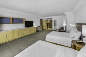 Studio, 2 Queen Beds, Accessible, Non Smoking (mob/hearing acc w/ bathtub) | Desk, iron/ironing board, free WiFi, bed sheets