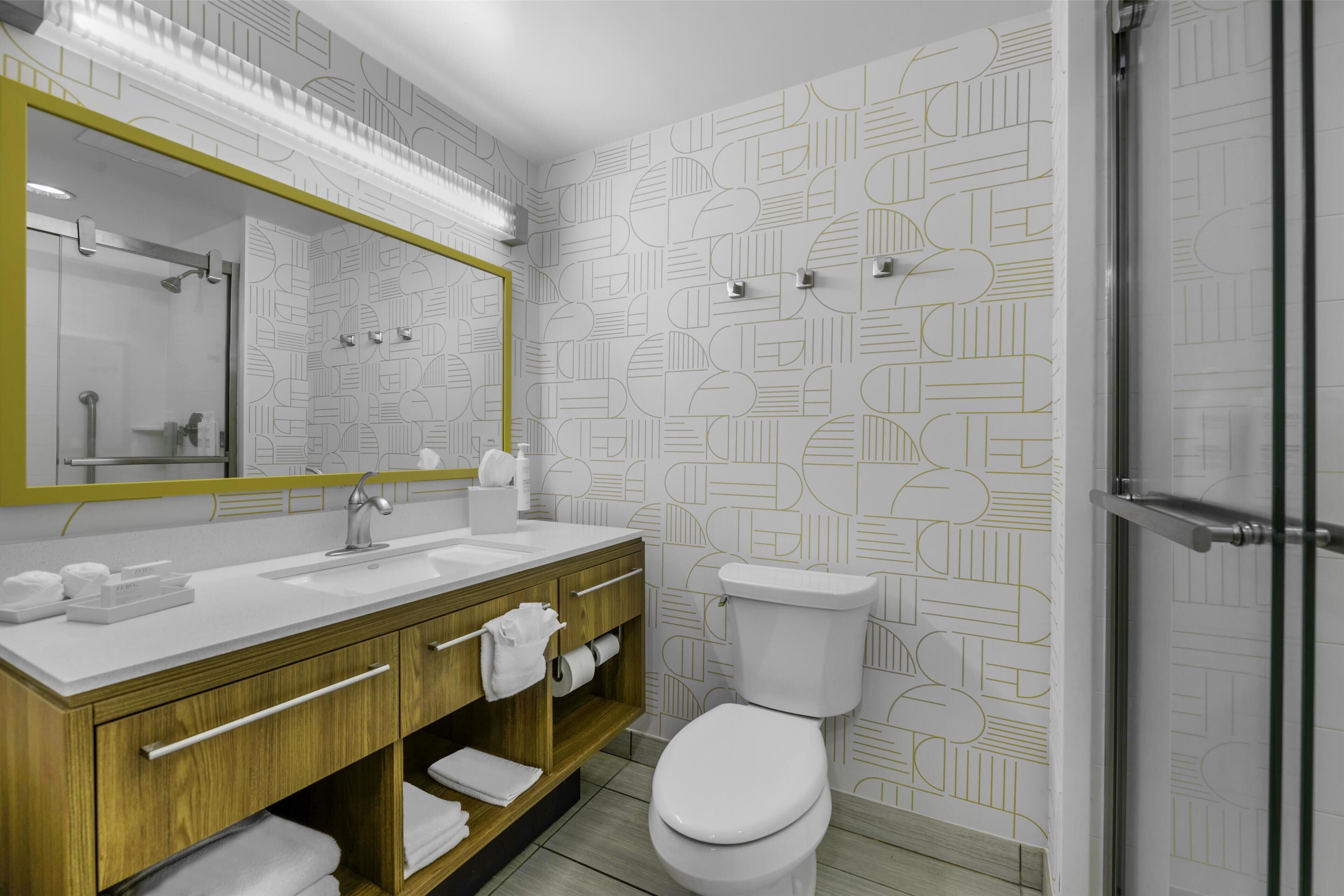 studio suite, 1 king bed, non smoking | bathroom shower