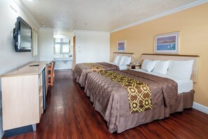 Room, 2 Queen Beds | Premium bedding, desk, free WiFi - Budget Inn Corcoran Near Tulare CA 43 (Corcoran)