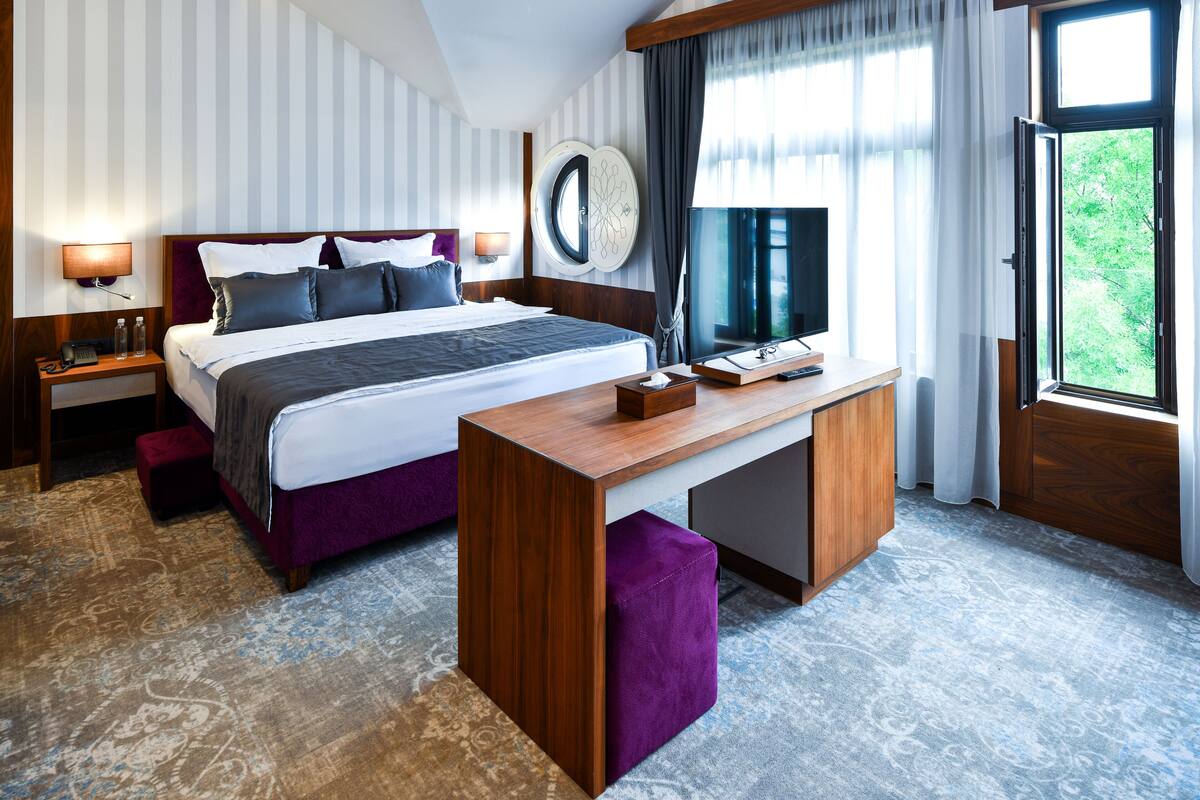 King Double Room, 1 Bedroom | Italienske Frette-laken og sengetøy av topp kvalitet