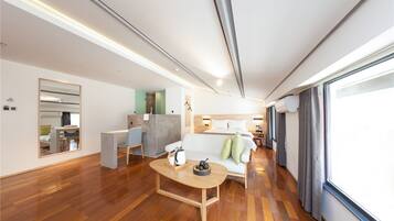 Chambre Double Élite | Literie de qualité supérieure, bureau, rideaux occultants