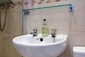 Regadera, amenidades de baño gratuitas, secadora de cabello, toallas