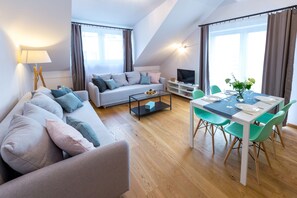 Căn hộ, 1 phòng ngủ | Bộ đồ giường cao cấp, trang trí khác biệt 