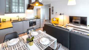 Apartamento, 1 habitación (  1  ) | Zona de estar | Una televisión de pantalla plana