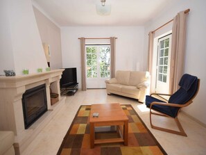 Fernseher, Kamin, DVD-Player