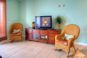 Apartment, 1 Bedroom, Sea View | Living area - 302 Seychelles (Panama City Beach)