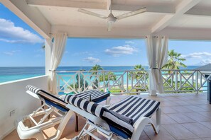 Exclusive Penthouse, 1 King Bed, Sea View | Terrace/patio - Bonaire Oceanfront Apartments (Kralendijk)