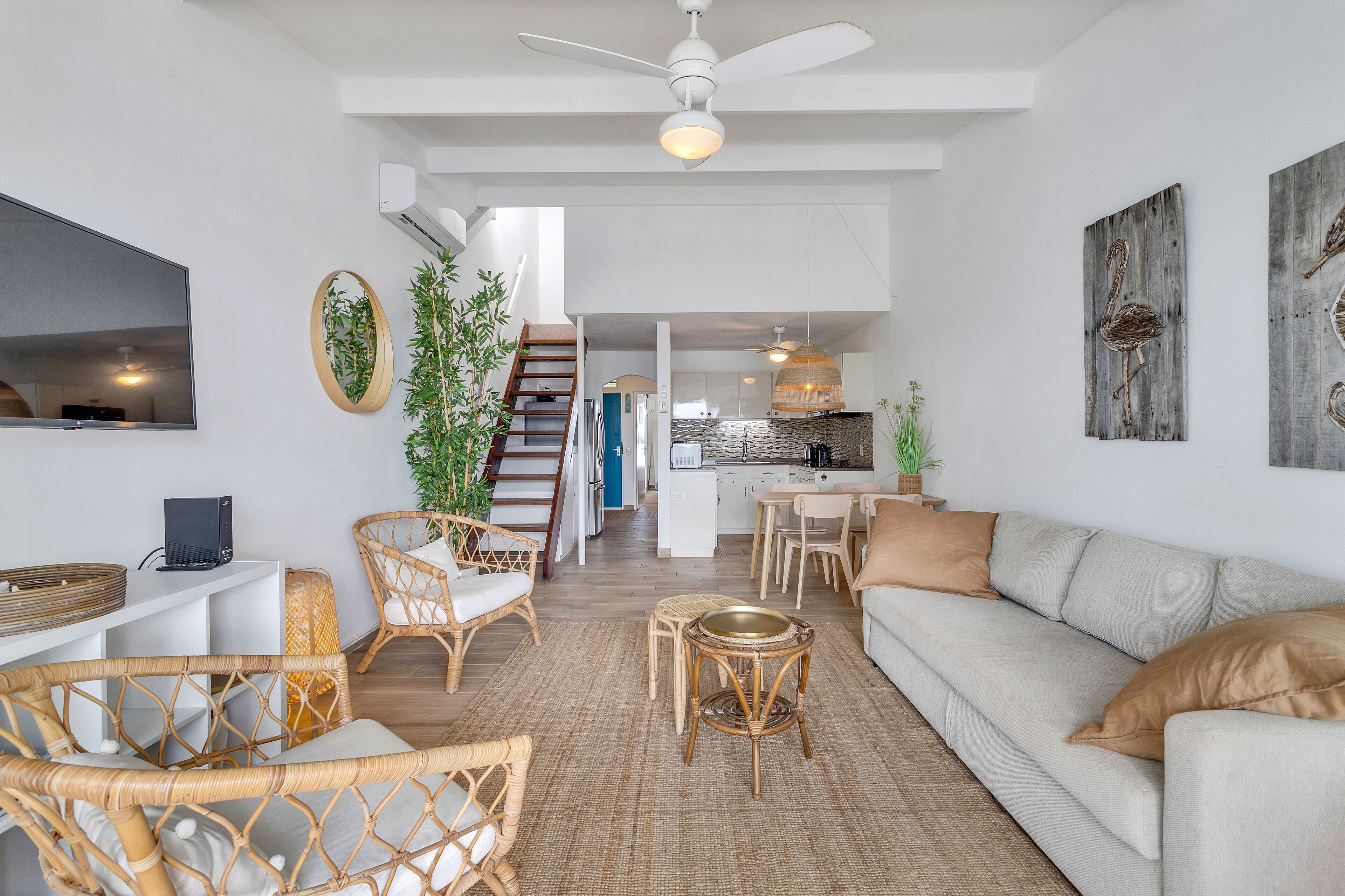 Premium Apartment, 2 Bedrooms, Sea View | Living area | Flat-screen TV