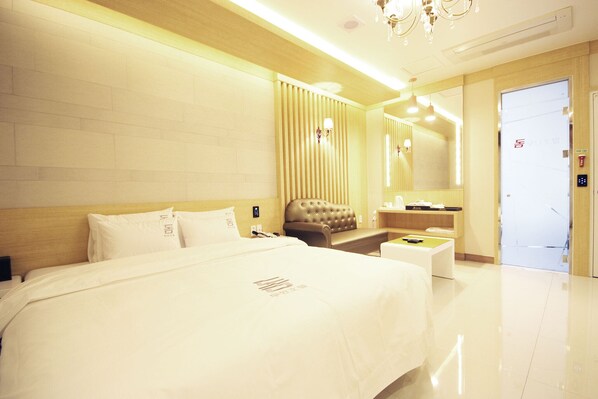 Quarto premium | Cortinas blackout, Wi-Fi de cortesia