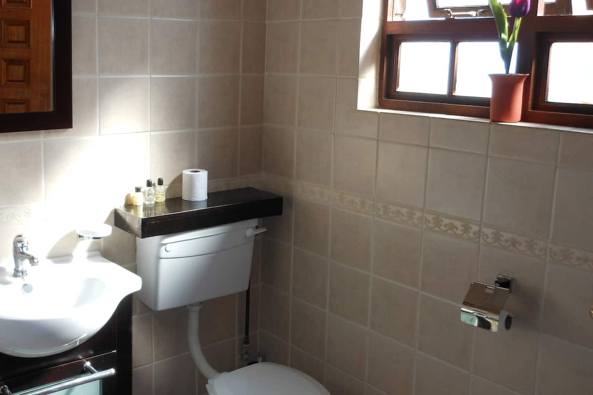 Comfort Double Room, 1 Bedroom, Microwave, Garden View | Bathroom | Free toiletries, hair dryer, bidet, towels