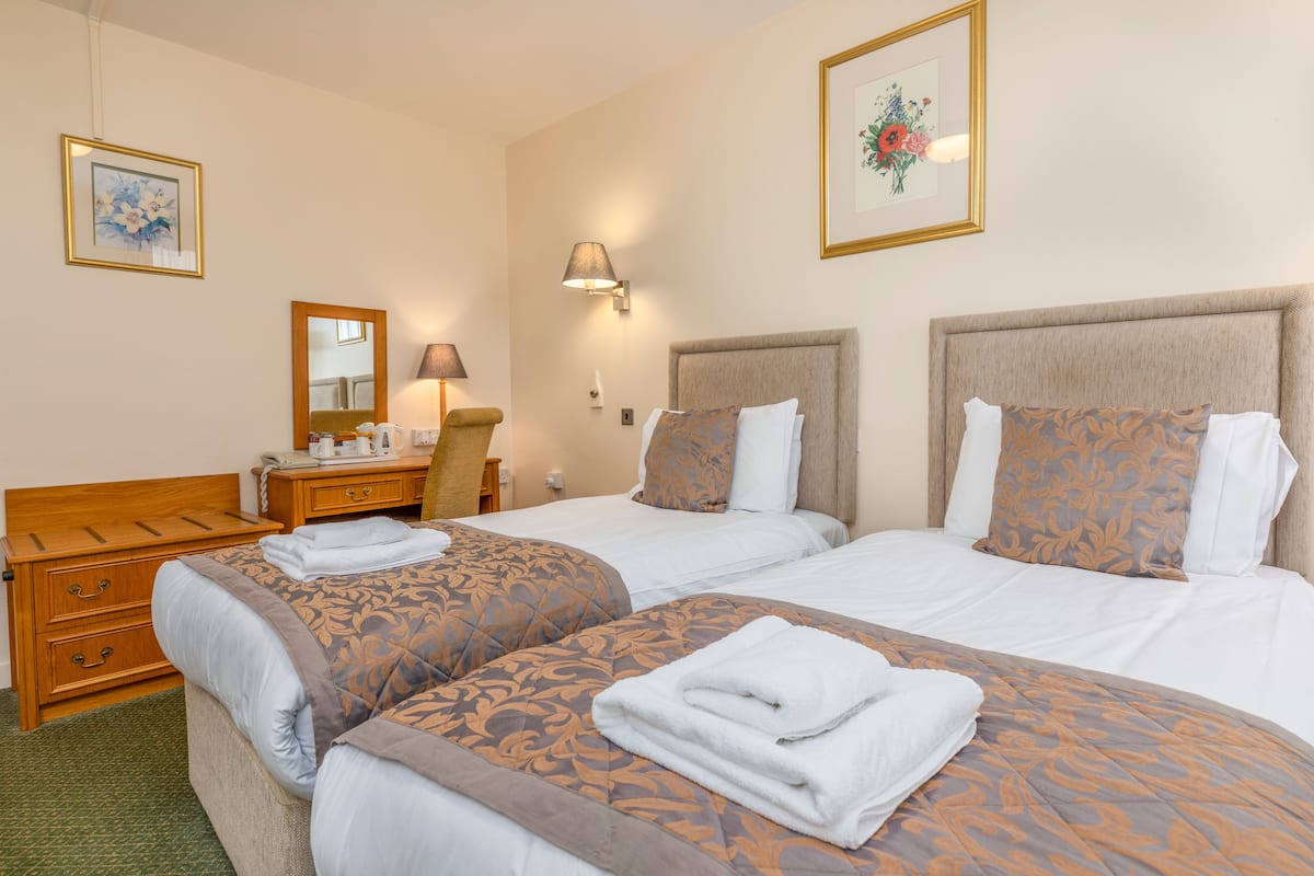 twin room (two single beds) | 1 bedroom, desk, laptop workspace, iron/ironing board