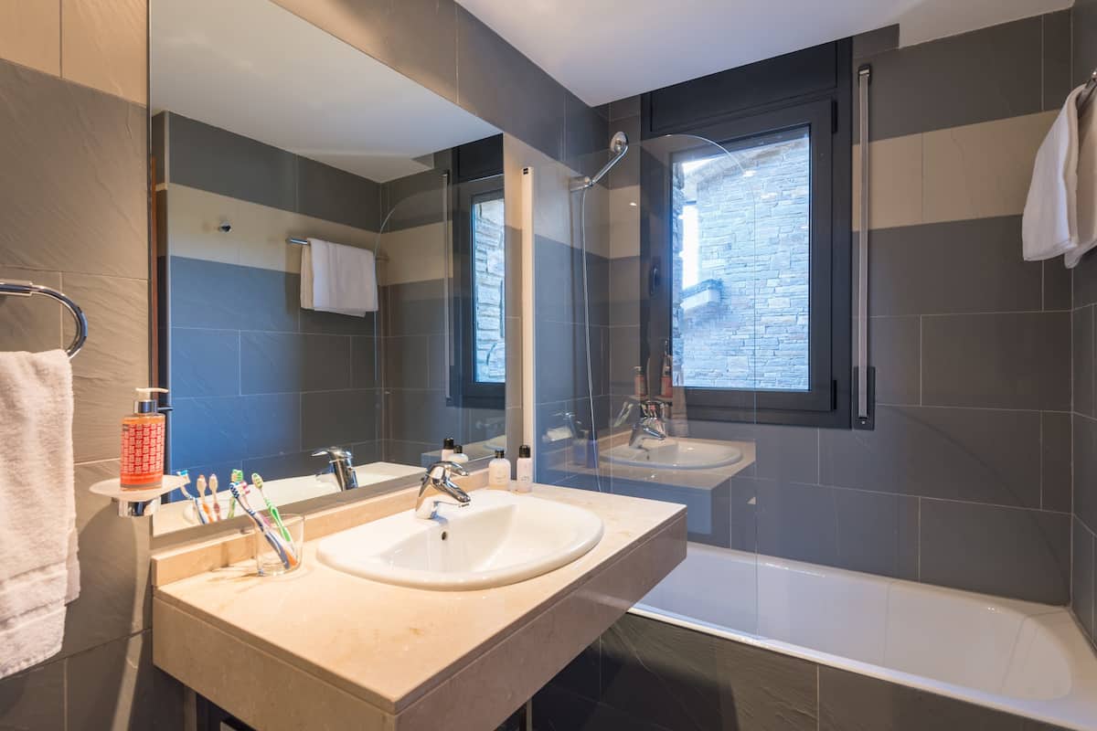 free toiletries, hair dryer, towels