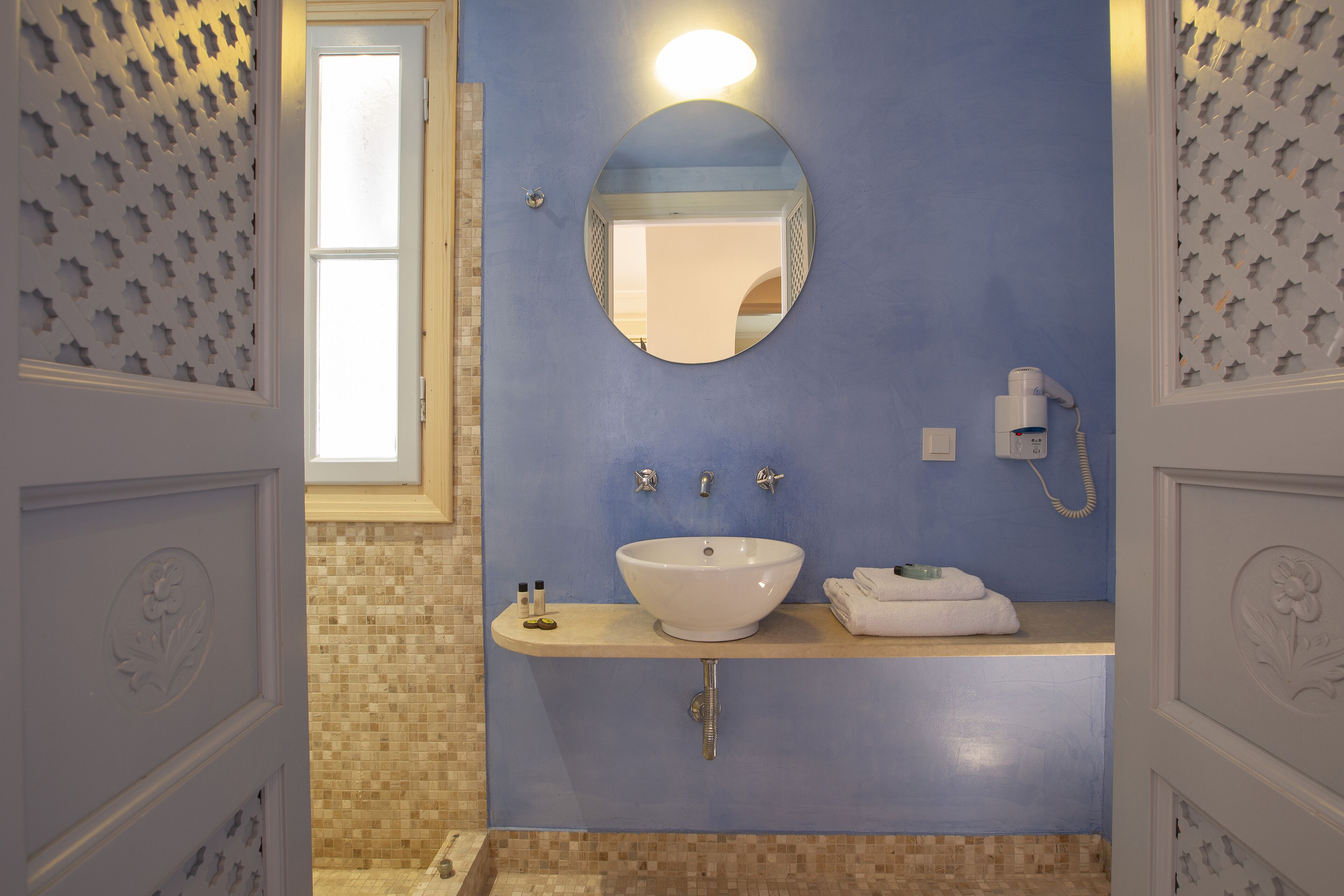 family apartment garden view | bathroom | shower, free toiletries, hair dryer, slippers