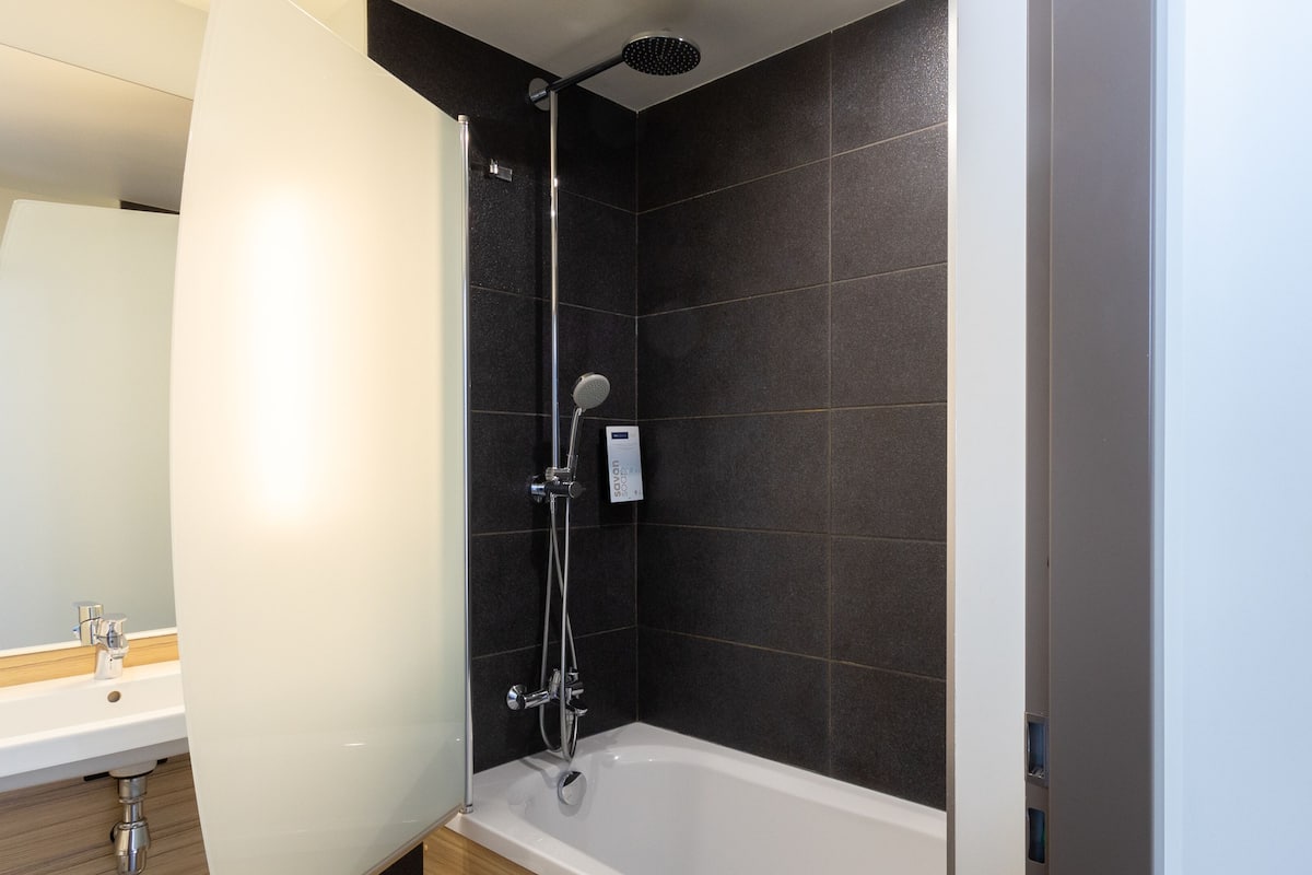 standard room | bathroom | hair dryer, towels