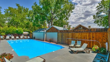 Outdoor pool, open 8:30 AM to 10:00 PM, sun loungers