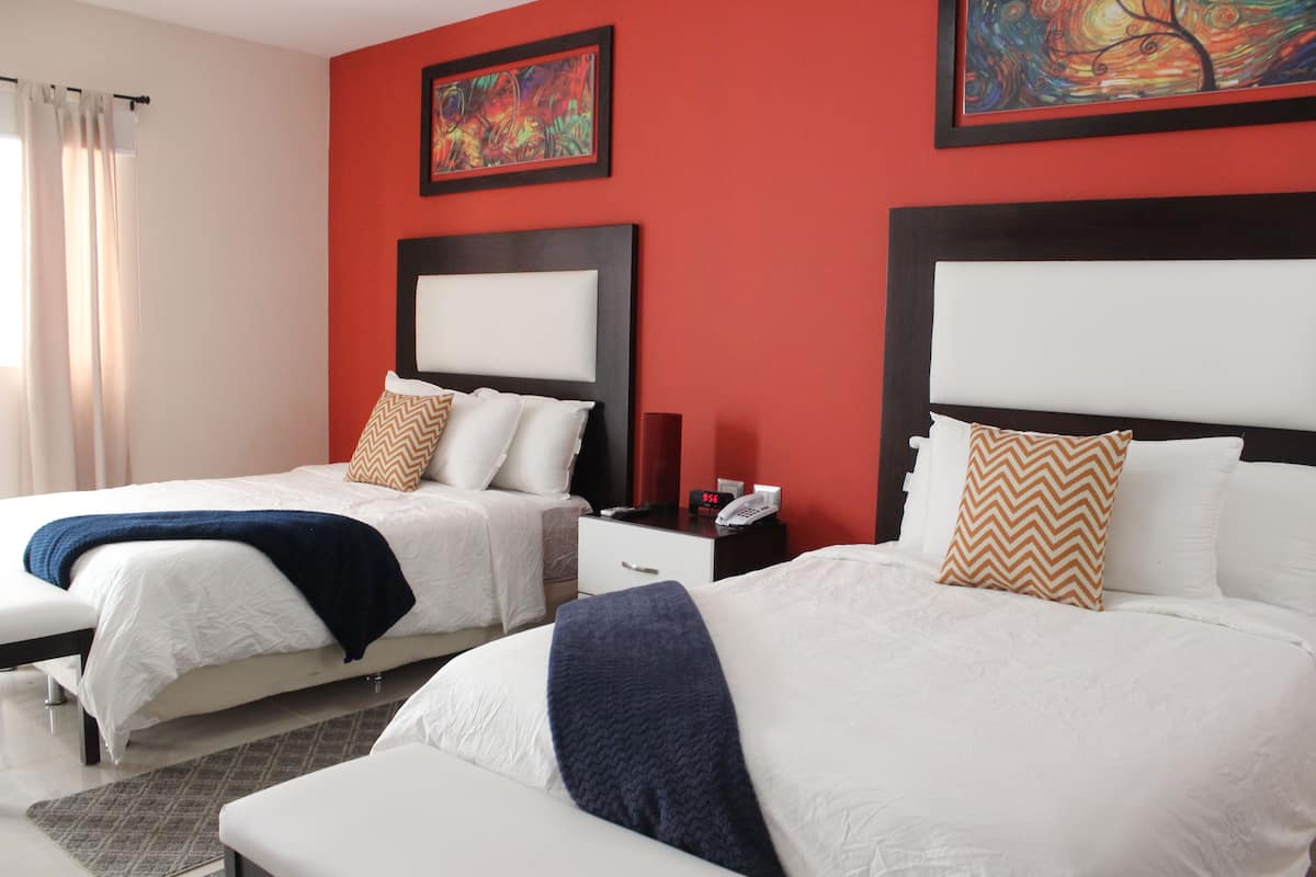 Junior Suite, 2 Queen Beds | Minibar, iron/ironing board, free WiFi